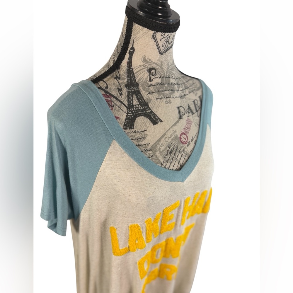 Judith March Lake Hair Don’t Care Graphic Tunic Tee Size L - Picture 3 of 11